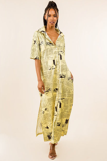 SEXY SHIRT MAXI DRESS