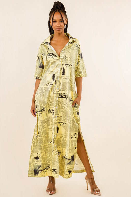 SEXY SHIRT MAXI DRESS