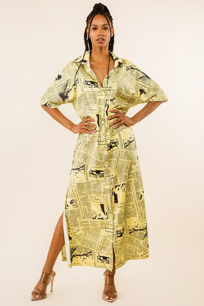 SEXY SHIRT MAXI DRESS