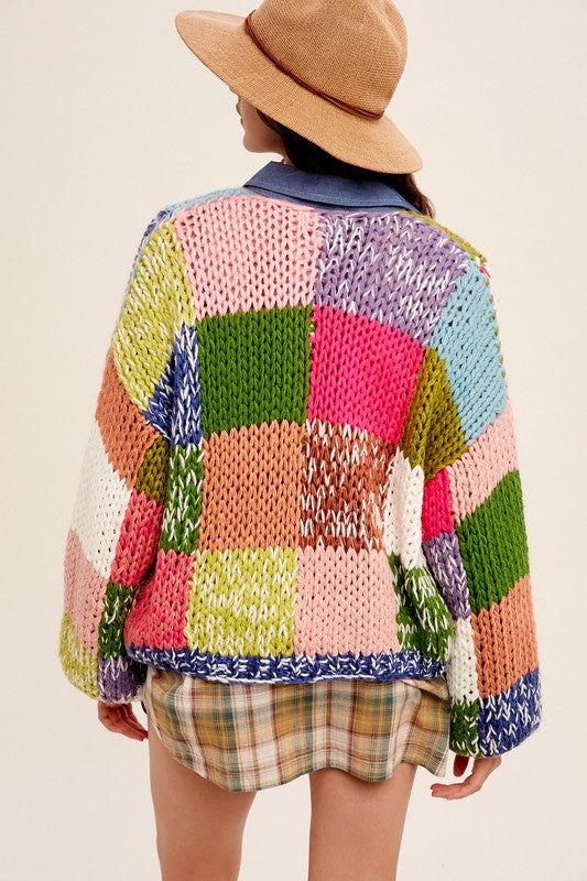 Within Colors Heavy Bold Sweater Cardigan