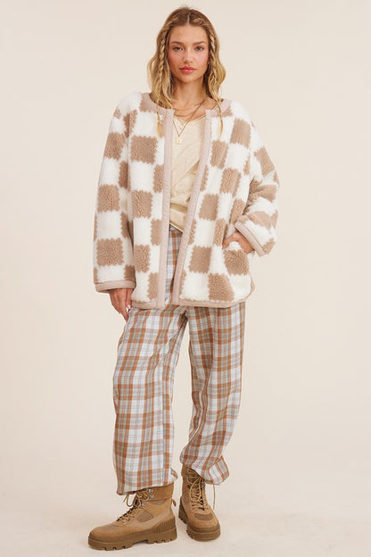 Sherpa Gingham Jacket