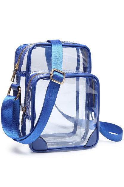 See Thru Multi Compartment Crossbody Bag