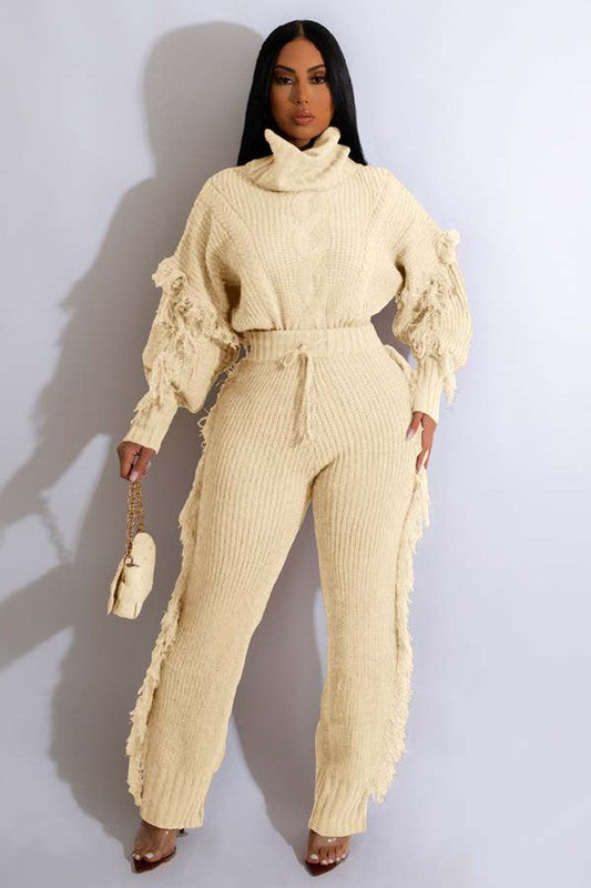 LONG SWEATER PANTS SET