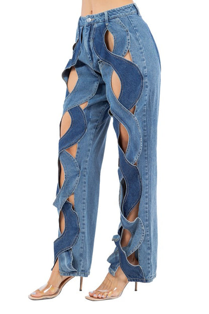 SEXY FASHION STYLE DENIM PANTS