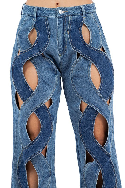 SEXY FASHION STYLE DENIM PANTS