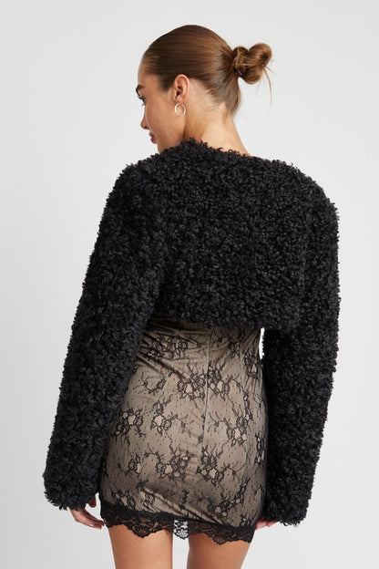 FAUX FUR BOLERO