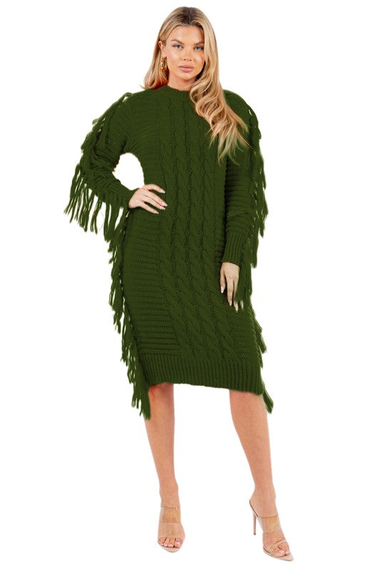 SEXY FASHION SWEATER DRESS