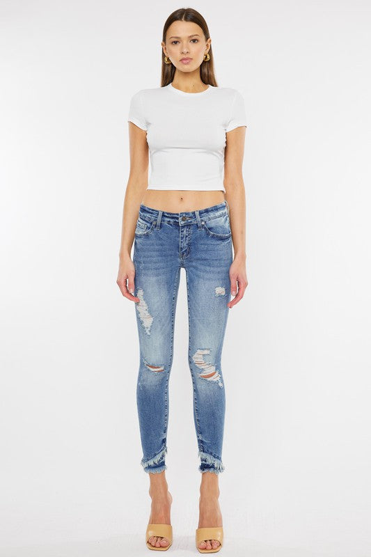 Mid Rise Ankle Skinny Jeans