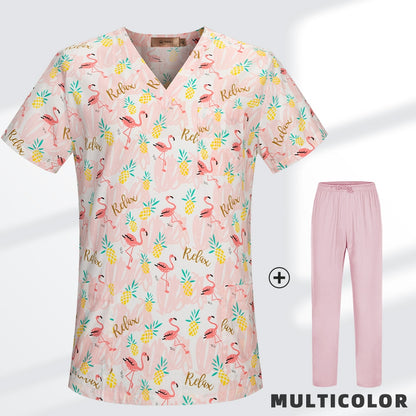 High Quality Cartoon Printing Working Scrubs