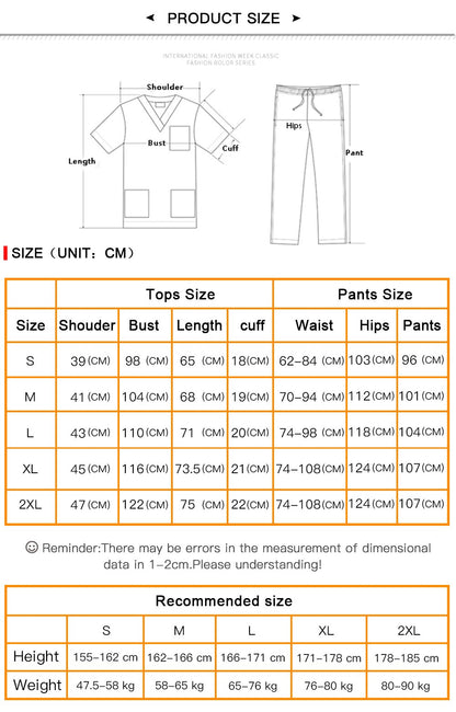 Thin and Light Medical Surgical Scrub Set