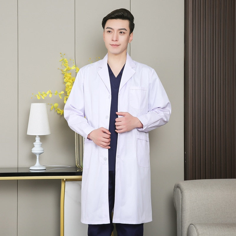 Doctors and Nurses Long Sleeve Blue Lab Coat