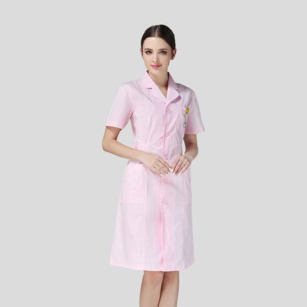 Nurse short sleeve white lab coat