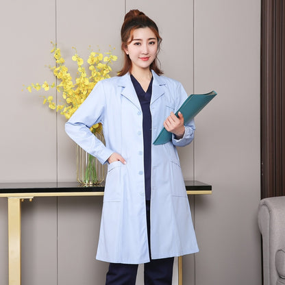 Doctors and Nurses Long Sleeve Blue Lab Coat