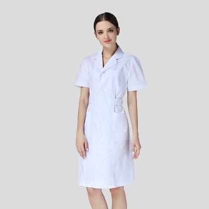 Nurse short sleeve white lab coat