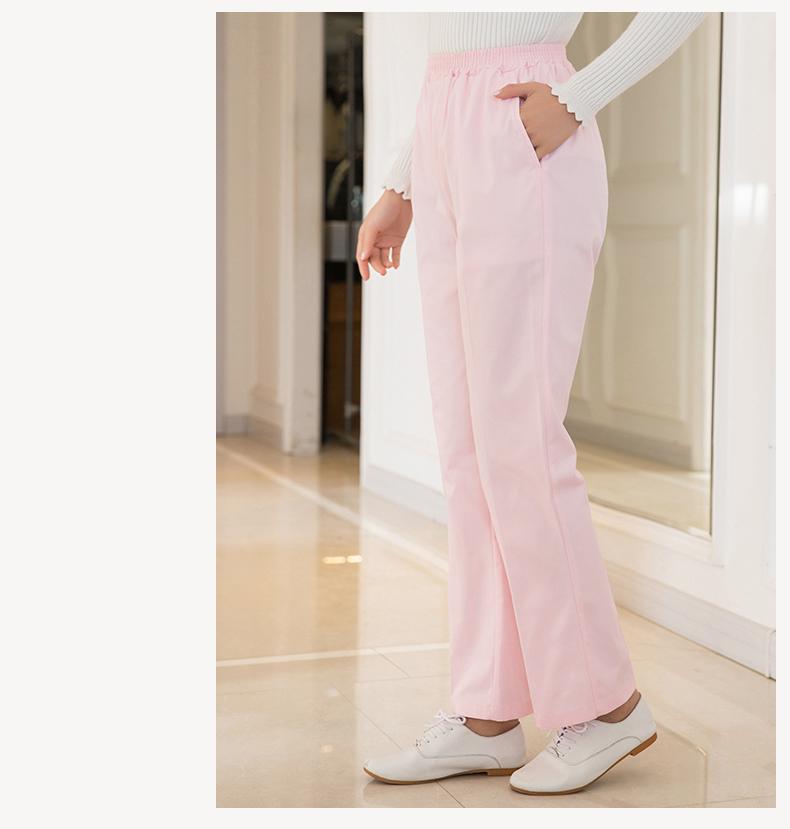 Lab bottoms pants white pink blue elastic waist work pants