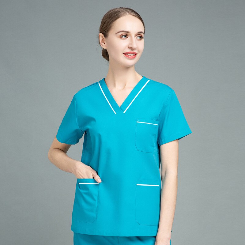 Short Sleeve V Neck + Pants Medical Uniform - My Store