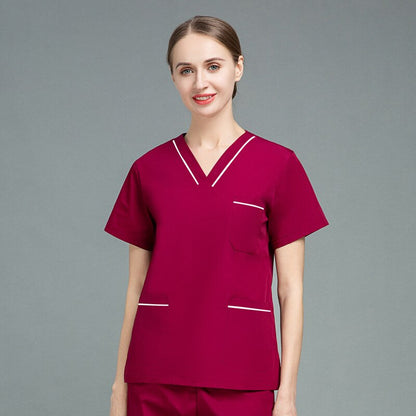 Short Sleeve V Neck + Pants Medical Uniform - My Store