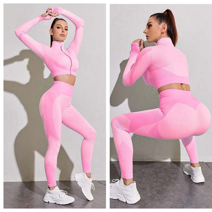 Vital Seamless Set Women Long Sleeve Workout Tracksuit