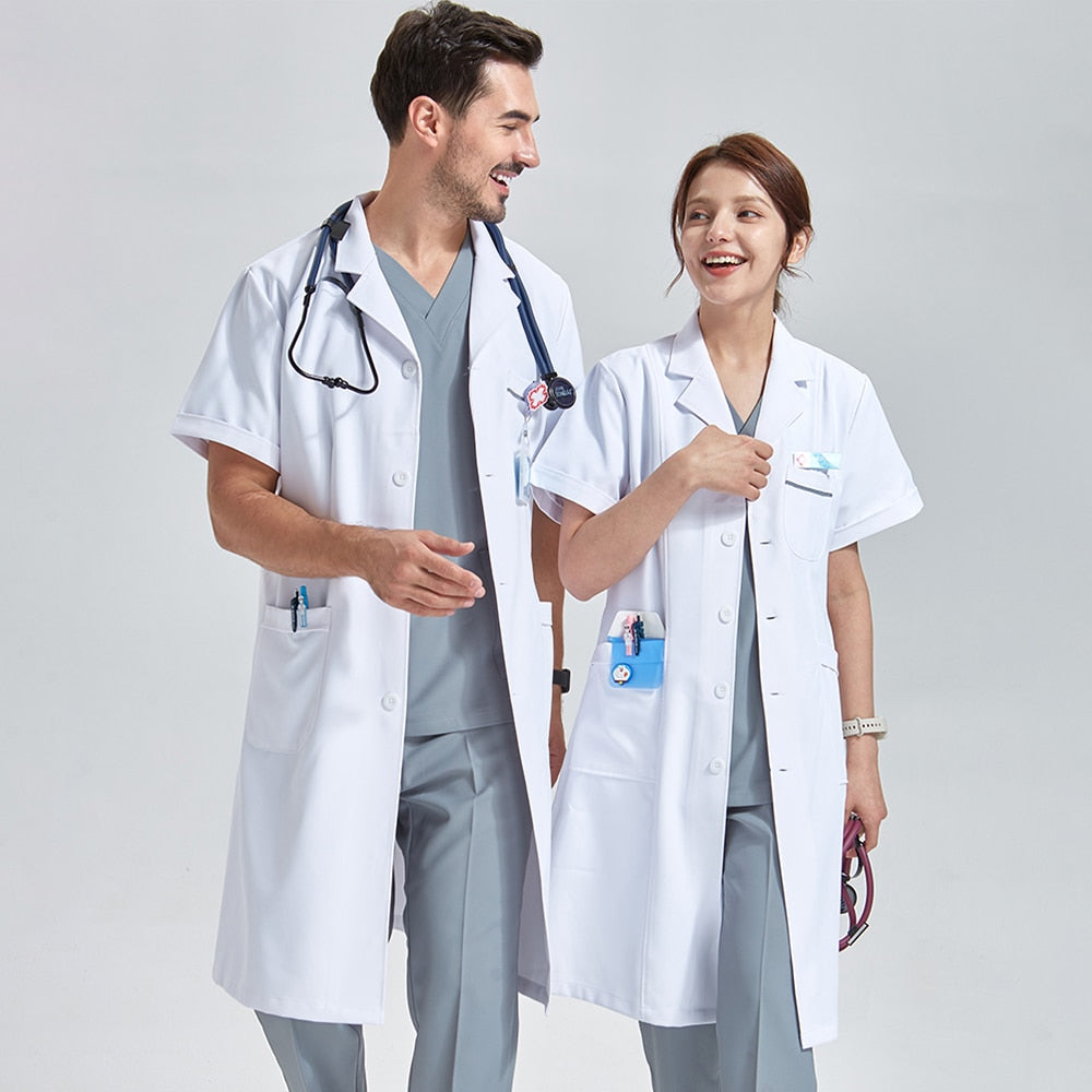 White Medical Polycotton Doctor Nurse Scrubs