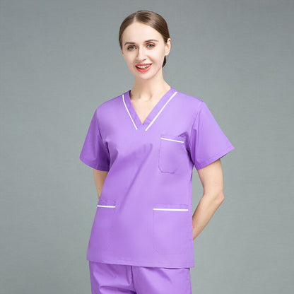 Short Sleeve V Neck + Pants Medical Uniform - My Store