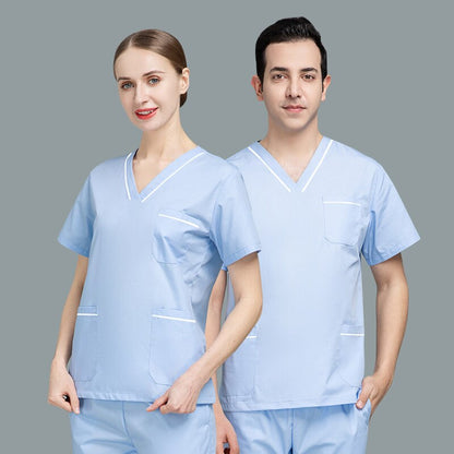 Short Sleeve V Neck + Pants Medical Uniform - My Store