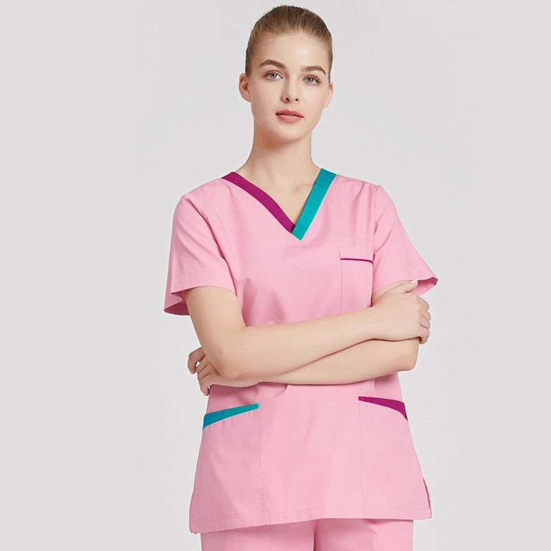 Short Sleeve Medical Uniforms V Neck Workwear - My Store