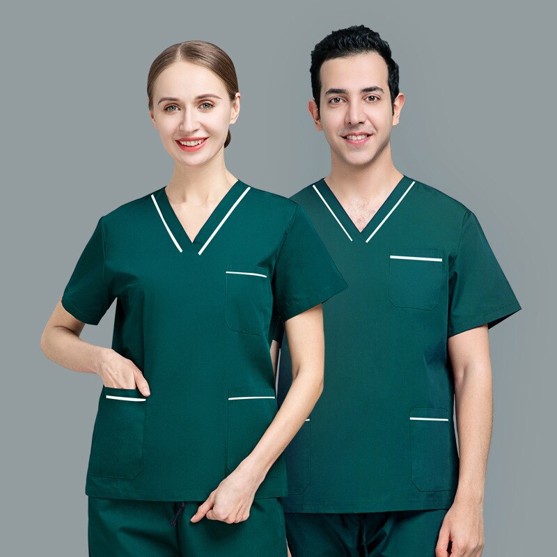 Short Sleeve V Neck + Pants Medical Uniform - My Store