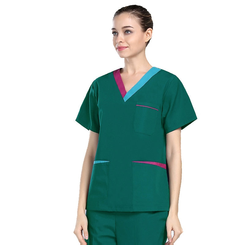 Short Sleeve Medical Uniforms V Neck Workwear - My Store