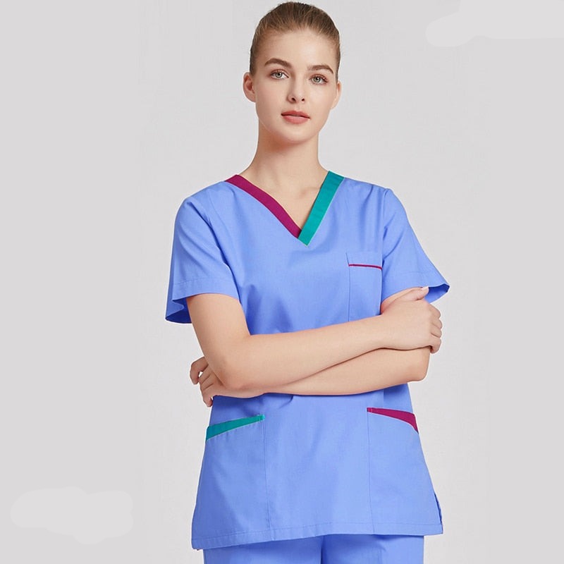 Short Sleeve Medical Uniforms V Neck Workwear - My Store