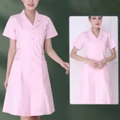 Women's Fashion Lab Coat with Adjustable Waist Belt