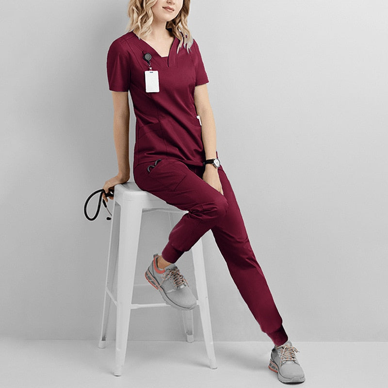 Ultra Soft Stretch Uniforms Top With Jogger Pants - My Store