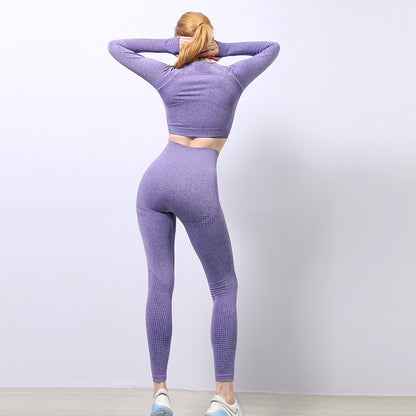 Jacquard Seamless Yoga Wear Suit - My Store