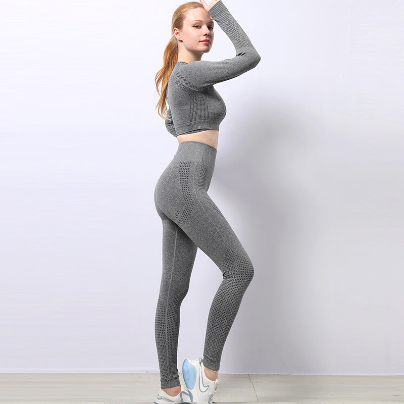 Jacquard Seamless Yoga Wear Suit - My Store